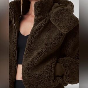 ALO Yoga Dark Brown Teddy Jacket